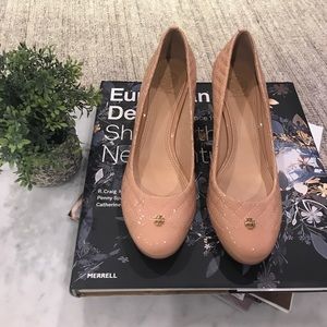 Tory Burch Kent Patent Wedge in Natural *NWOT*